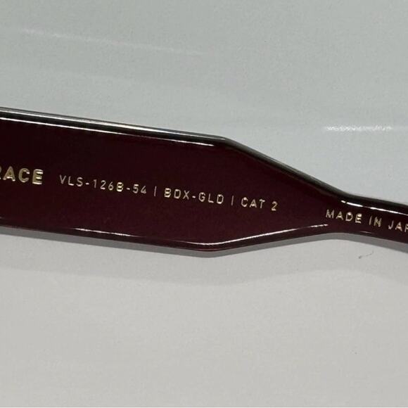 New! Valentino V GRACE VLS 126B Chic Oversized Burgundy Sunglasses, Authentic main image 7